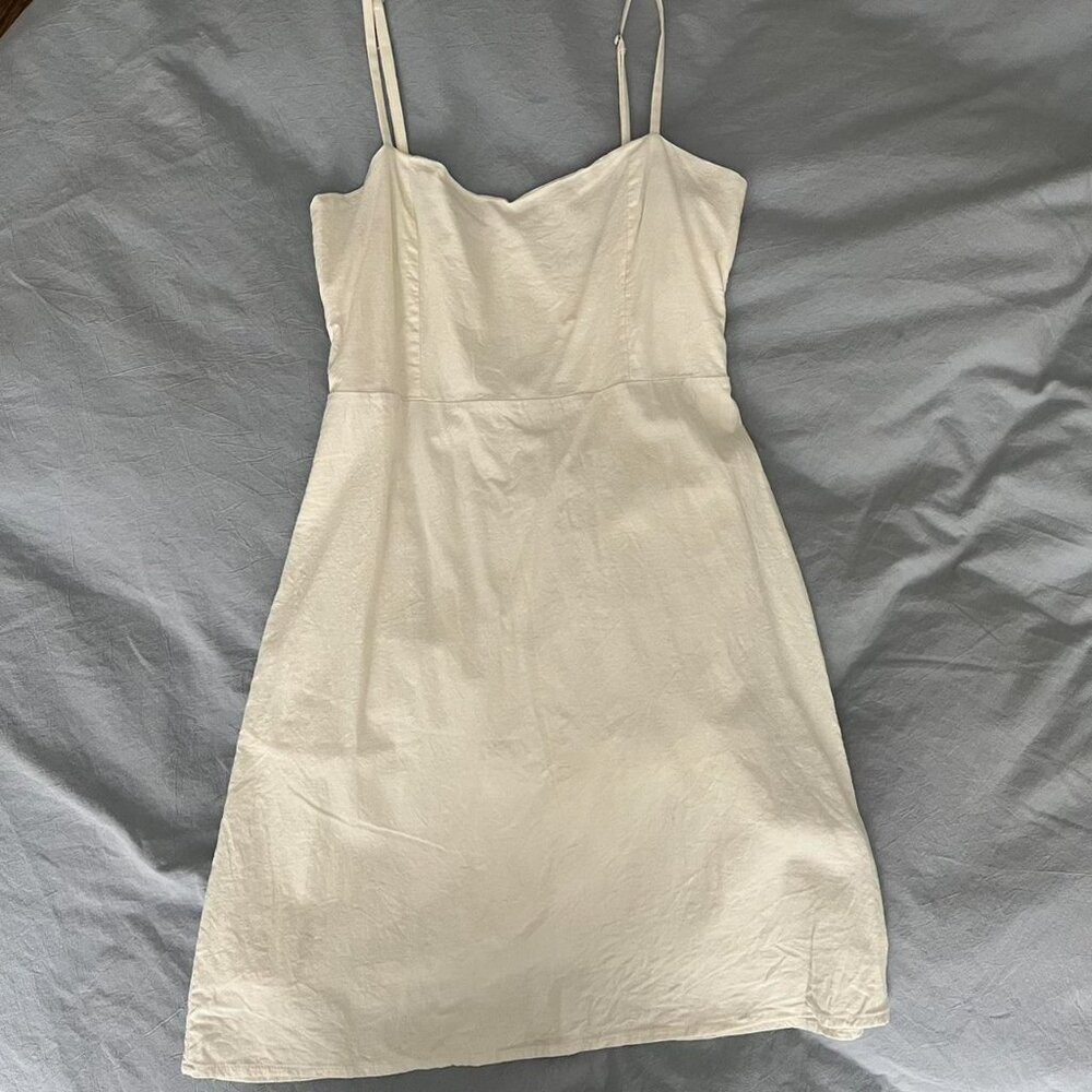 Brandy Melville Women's White and Cream Dress